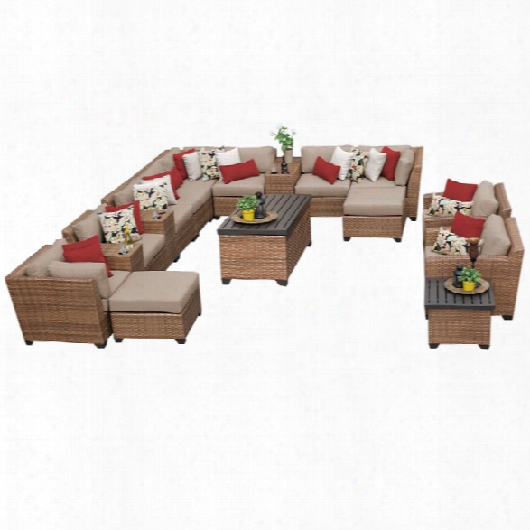 Tkc Laguna 17 Piece Patio Wicker Soda Set