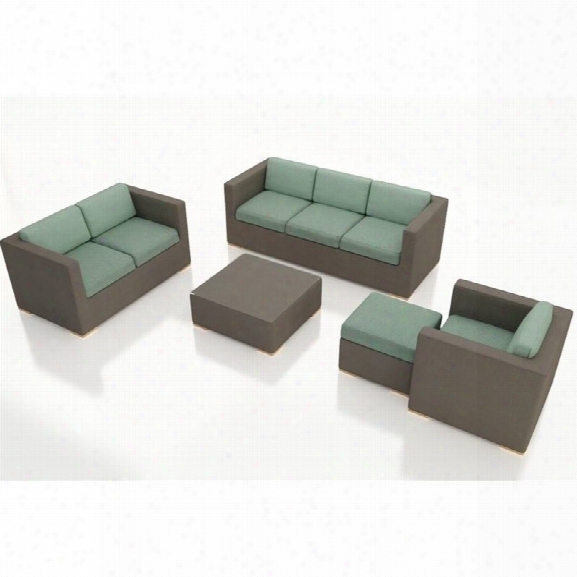 Harmonia Living Element 5 Piece Patio Sofa Set In Canvas Spa