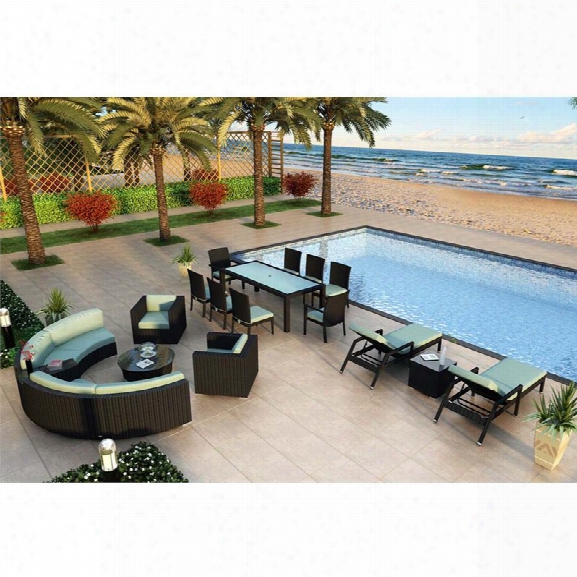 Harmonia Living Urbana 18 Piece Patio Conversation Set In Canvas Spa