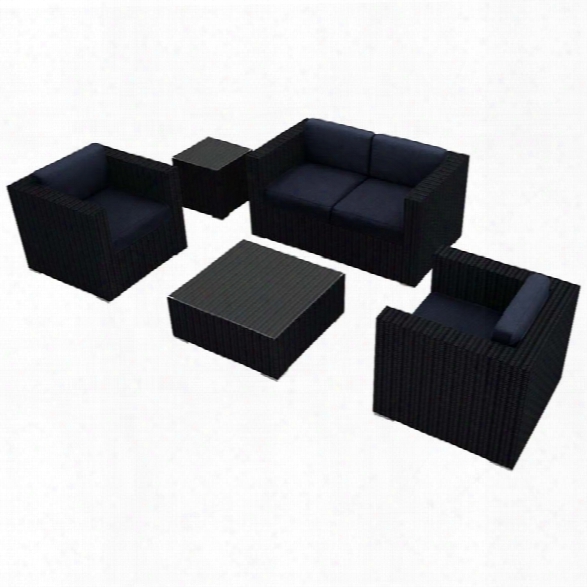 Harmonia Living Urbana 4 Piece Patio Sofa Set In Spectrum Indigo