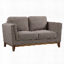 Armen Living Brussels Loveseat in Brown