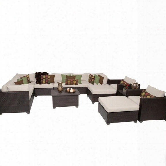 Tkc Belle 13 Piece Outdoor Wicker Sofa Set In Beige