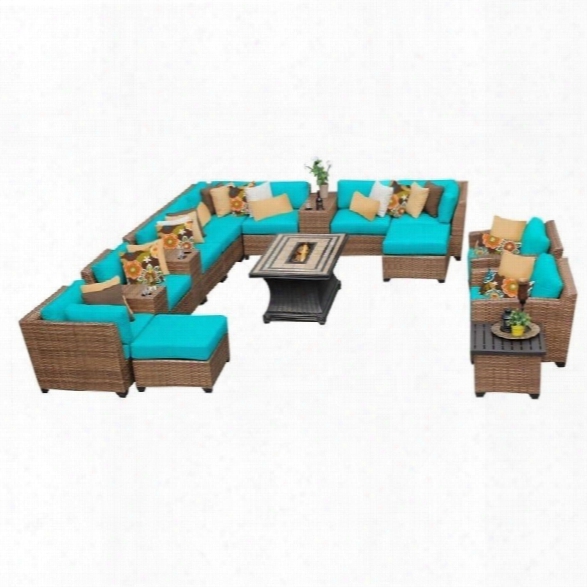 Tkc Laguna 17 Piece Outdoor Wicker Sofa Set In Aruba