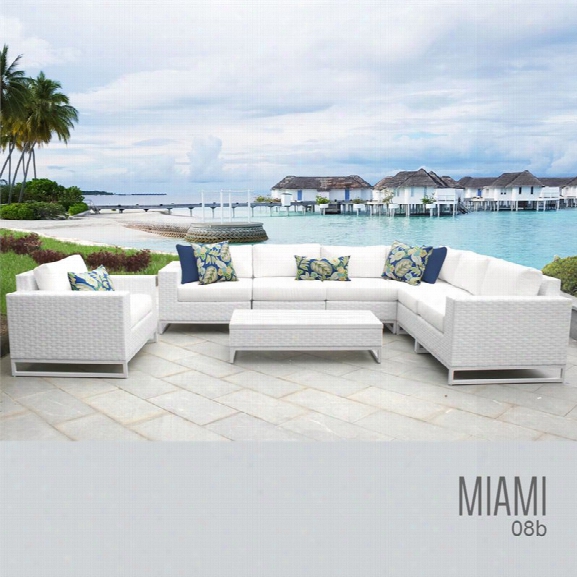 Tkc Miami 8 Piece Patio Wicker Sofa Set