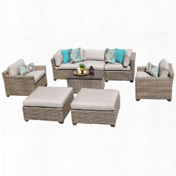 Tkc Monterey 8 Piece Patio Wicker Sofa Set