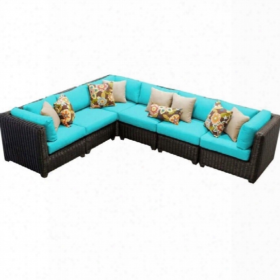 Tkc Venice 6 Piece Outdoor Wicker Sofa Set In Aruba