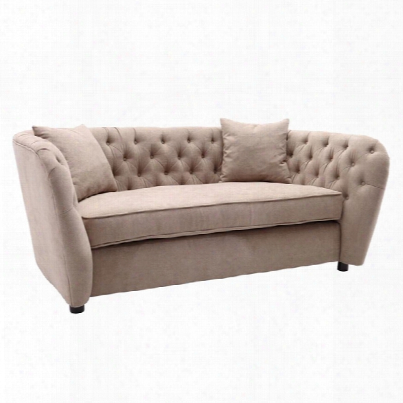 Armen Living Rhianna Transitional Tufted Loveseat In Camel