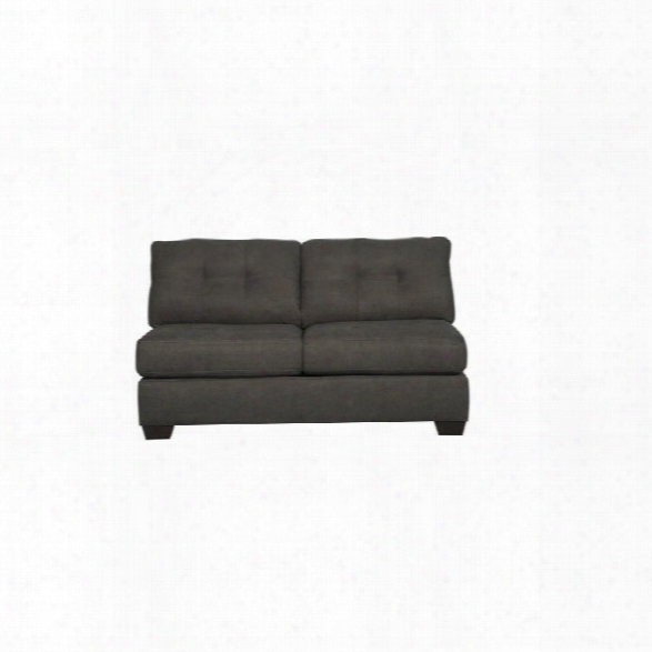 Ashley Furniture Delta City Fabric Armless Loveseat In Steel