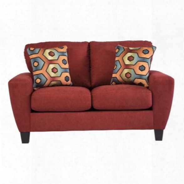 Ashley Sagen Fabric Loveseat In Sienna