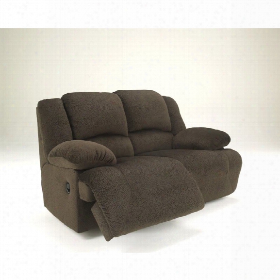 Ashley Toletta Reclining Loveseat In Chocolate