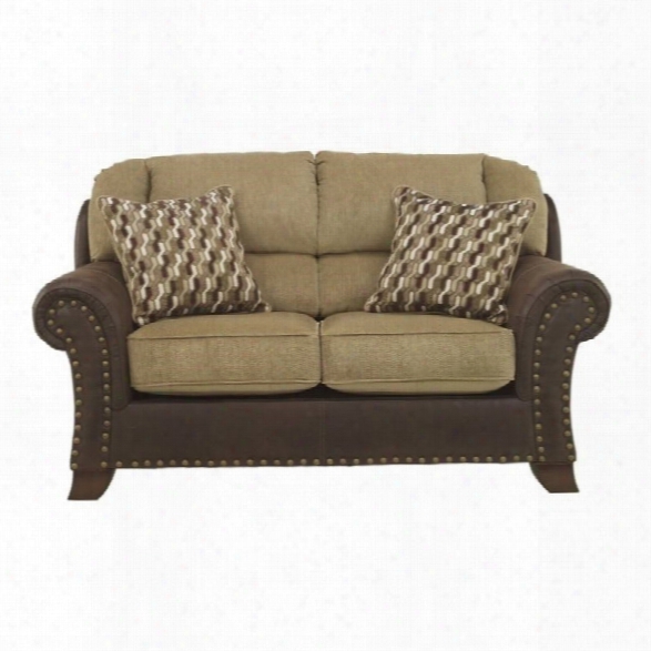 Ashley Vandive Fabric Loveseat In Sand