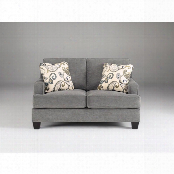 Ashley Yvette Loveseat In Steel