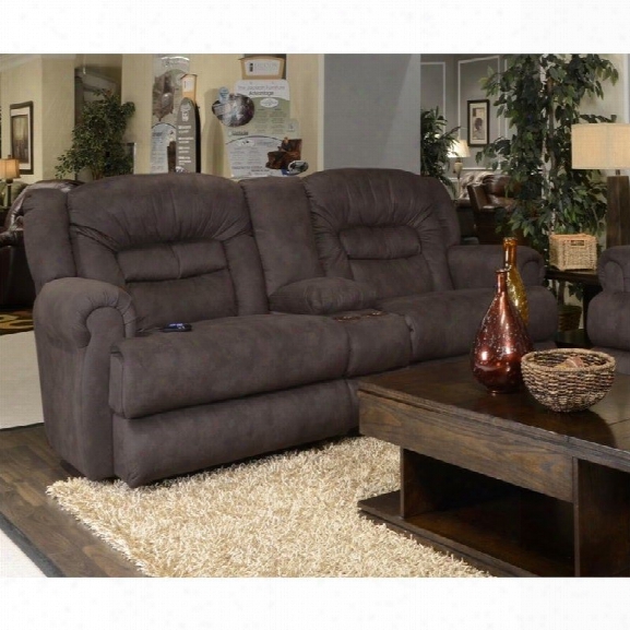 Catnapper Atlas Extra Tall Power Reclining Fabric Loveseat In Sable