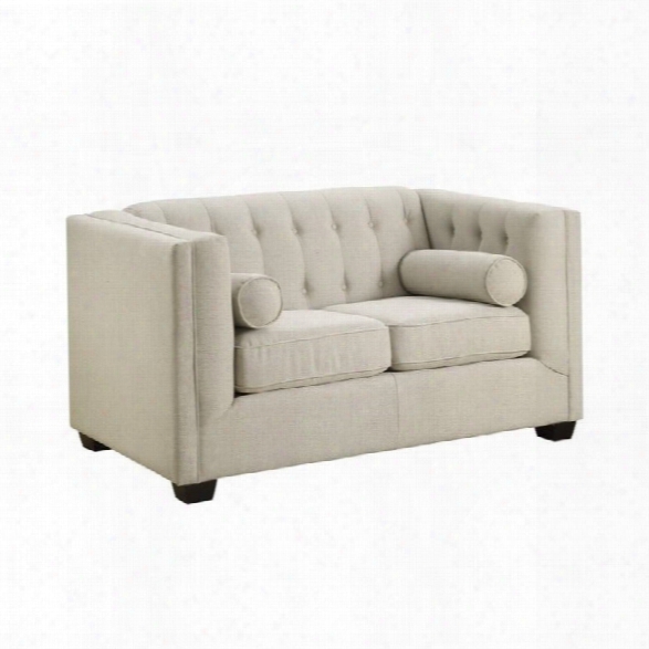 Coaster Cairns Loveseat In Oatmeal