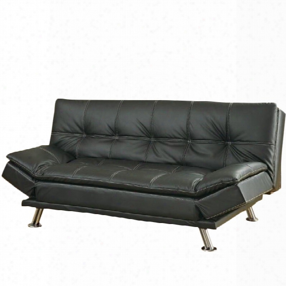 Coaster Contemporary Styled Sofa In Black