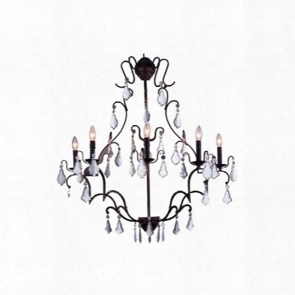 Elegant Lighting Charlotte 34 5 Light Royal Crystal Wall Sconce