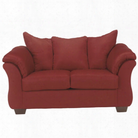 Flash Furniture Fabric Loveseat In Red