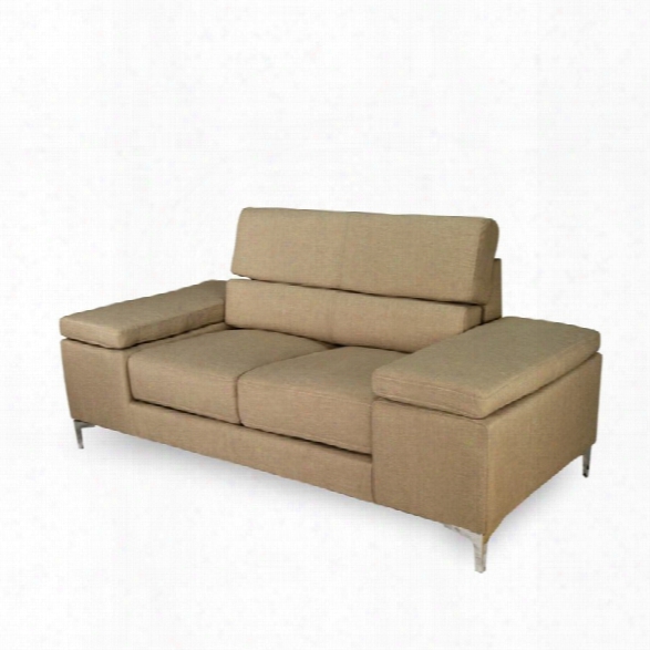 Furniture Of America Rebecca Linen Upholstered Loveseat In Beige