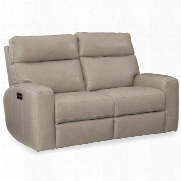 Hooker Furniture Mowry Leather Power Motion Loveseat In Cream