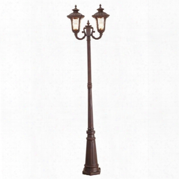 Livex Oxford Outdoor 2 Head Post In Imperial Bronze