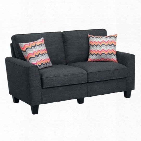 Serta Rta Astoria Collection 61 Loveseat In City Skyline Charcoal