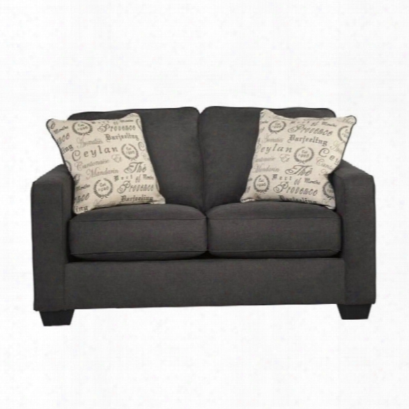 Signature Design By Ashley Furniture Alenya Microfiber Loveseat In Charcoal