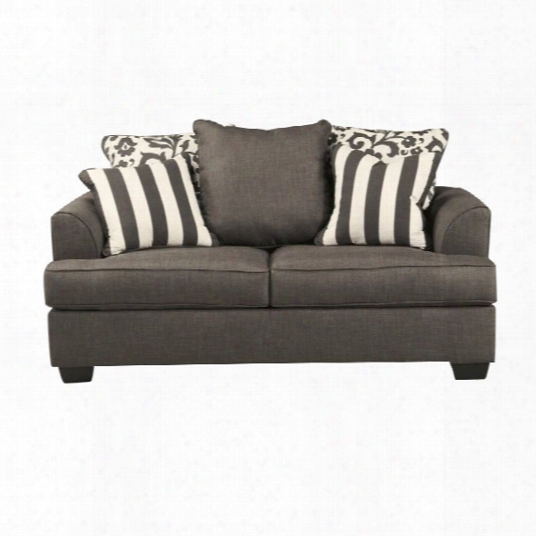 Signature Design By Ashley Furniture Levon Loveseat In Charcoal