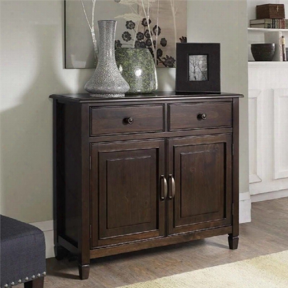 Simpli Home Conmaught Entryway Storage Cabinet In Chestnut Brown