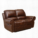 Abbyson Living Deermont Power Loveseat in Brown