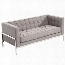 Armen Living Andre Loveseat in Gray