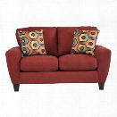 Ashley Sagen Fabric Loveseat in Sienna