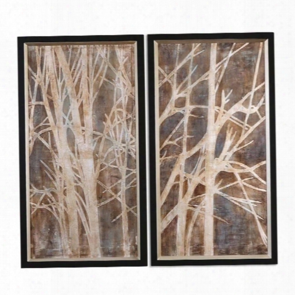 Uttermost Twigs 2 Piece Hand Painted Art Set