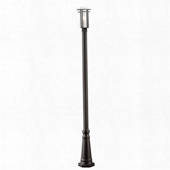 Z-lite Abbey 1 Light Outdoor Post Light In Outdoor Rubbed Bronze