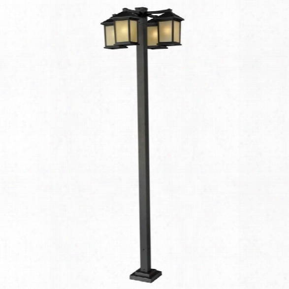 Z-lite Holbrook 4 Head Outdoor Post In Oil Rubbed Bronze