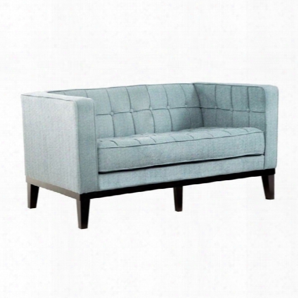 Armen Living Roxbury Loveseat In Spa Blue