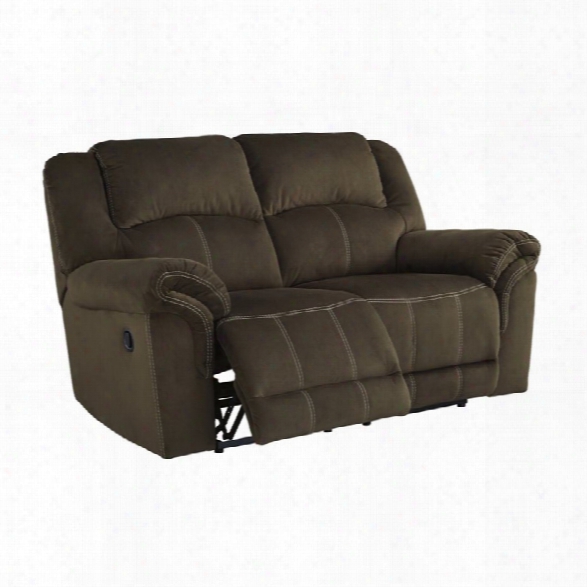 Ashley Quinnlyn Reclining Loveseat In Coffee