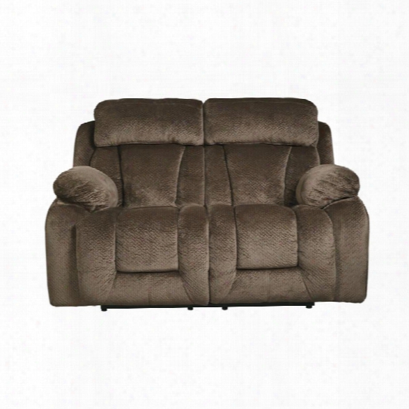 Ashley Stricklin Reclining Loveseat In Chocolate