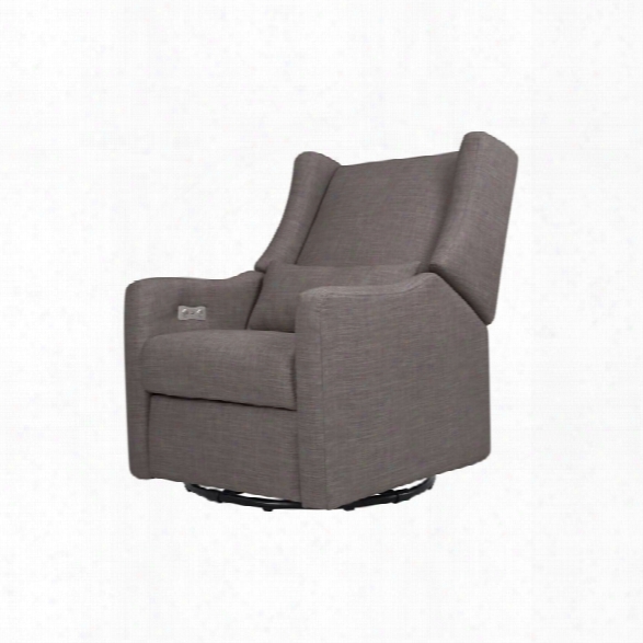 Babyletto Kiwi Glider Recliner With Usb Control In Gray Tweed