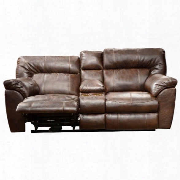 Catnapper Nolan Leather Power Reclining Loveseat In Godiva