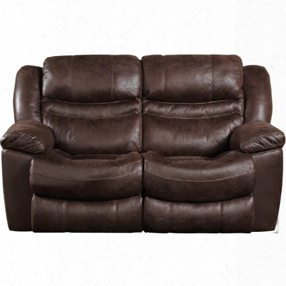 Catnapper Valiant Rocking Reclining Loveseat In Coffee