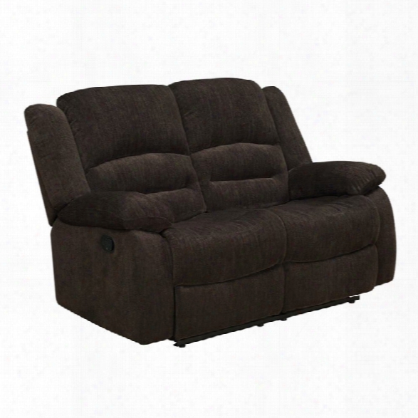 Coaster Fabric Reclining Loveseat In Brown