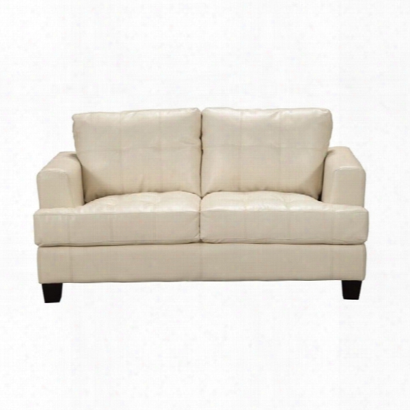 Coaster Samuel Contemporary Leather Loveseat