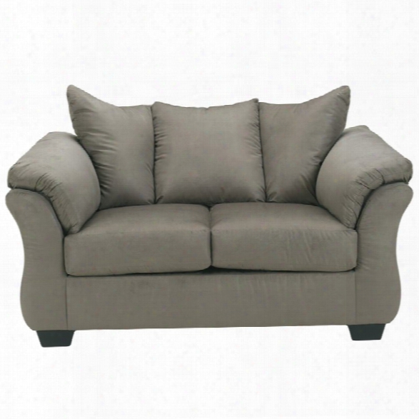 Flash Furniture Fabric Loveseat In Cobblestone