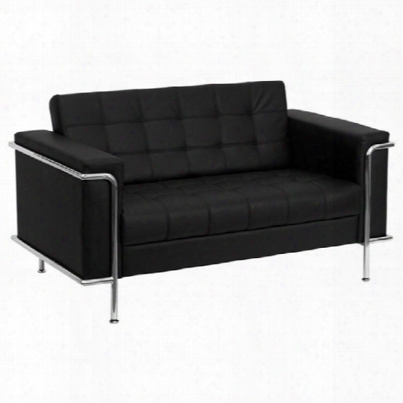 Flash Furniture Hercules Lesley Series Love Seat In Black