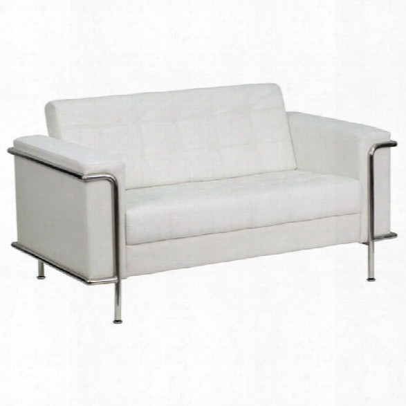 Flash Furniture Hercules Lesley Series Love Seat In White