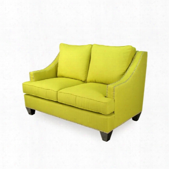 Furniture Of America Beverly Fabric Upholstered Loveseat In Lemongrass