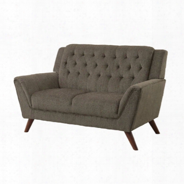 Furniture Of America Graham Tufted Fabric Loveseat In Gray