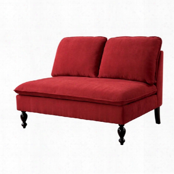 Furniture Of America Maggie Fabric Upholstered Loveseat In Red