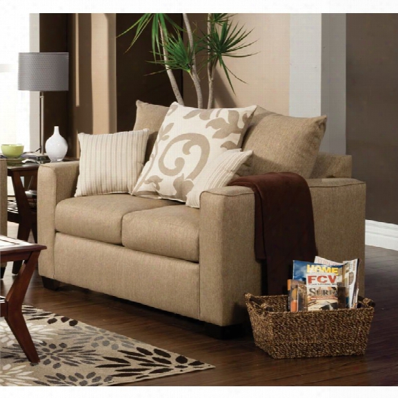 Furniture Of America Shor Fabric Upholstered Loveseat  In Beige