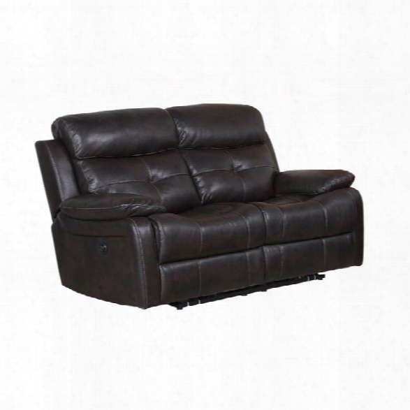 Pri Metro Power Reclining Loveseat In Brown